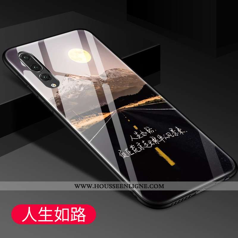 Coque Huawei P20 Pro Protection Verre Tendance Mode Créatif Bleu Étui