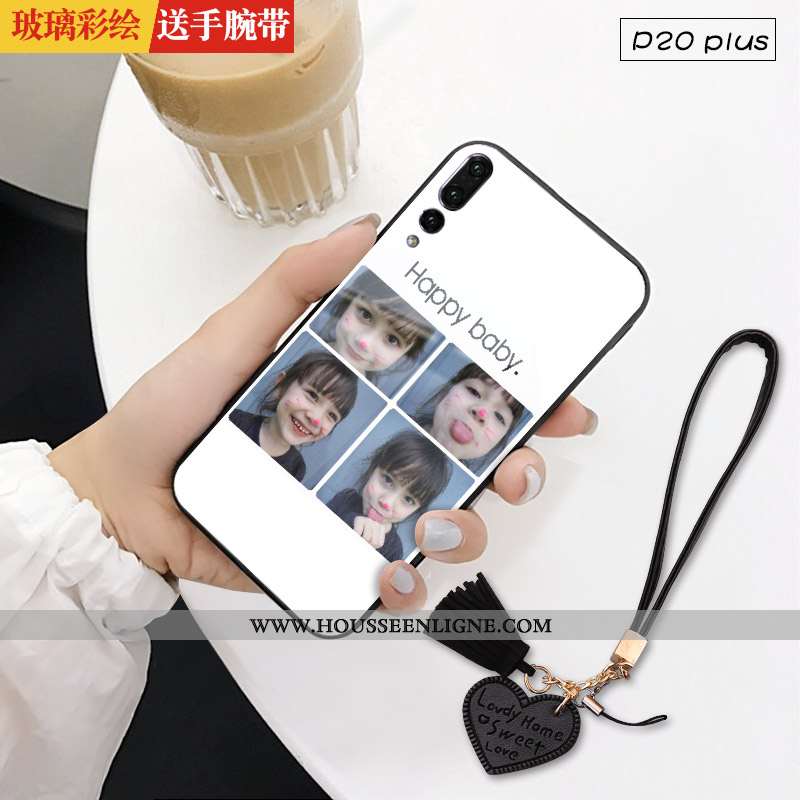 Coque Huawei P20 Pro Protection Verre Téléphone Portable Net Rouge Étui Miroir Verte