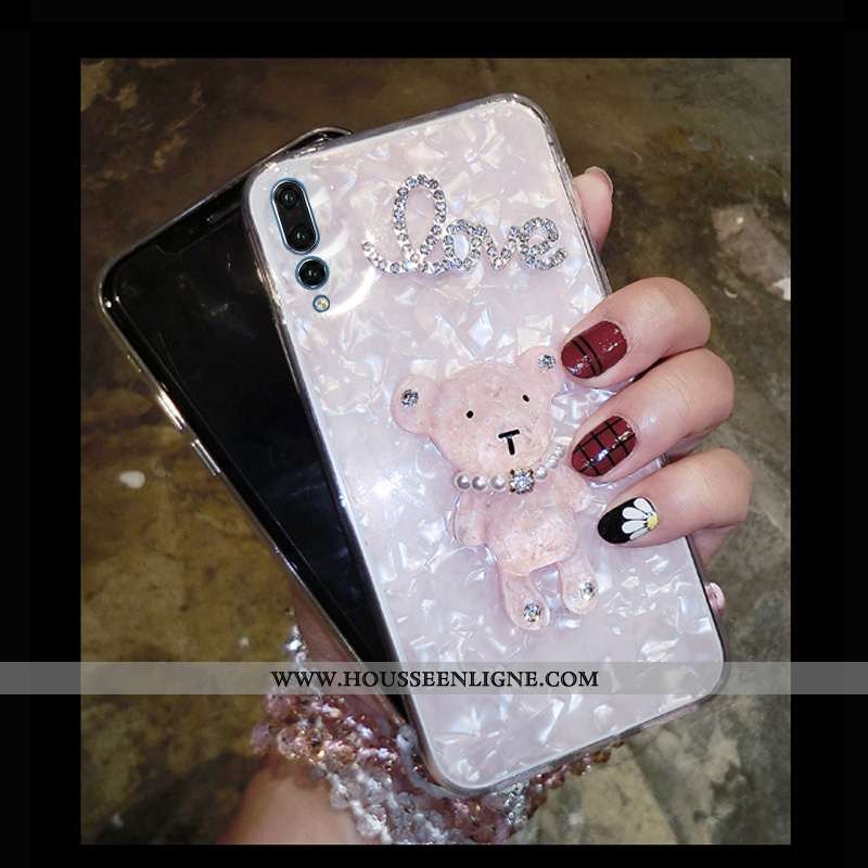 Coque Huawei P20 Pro Tendance Fluide Doux Téléphone Portable Protection Incruster Strass Incassable 