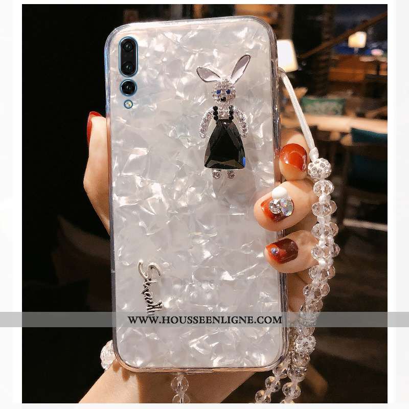 Coque Huawei P20 Pro Tendance Fluide Doux Téléphone Portable Protection Incruster Strass Incassable 