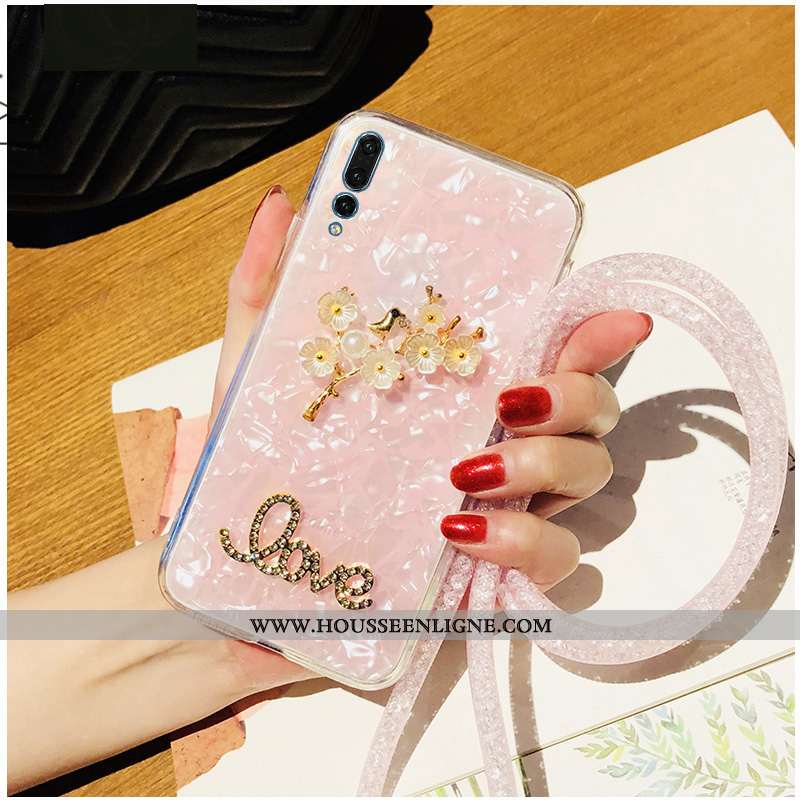 Coque Huawei P20 Pro Tendance Fluide Doux Téléphone Portable Protection Incruster Strass Incassable 