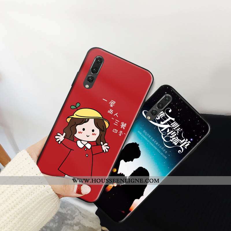 Coque Huawei P20 Pro Tendance Mode Téléphone Portable Tout Compris Protection Support Rouge