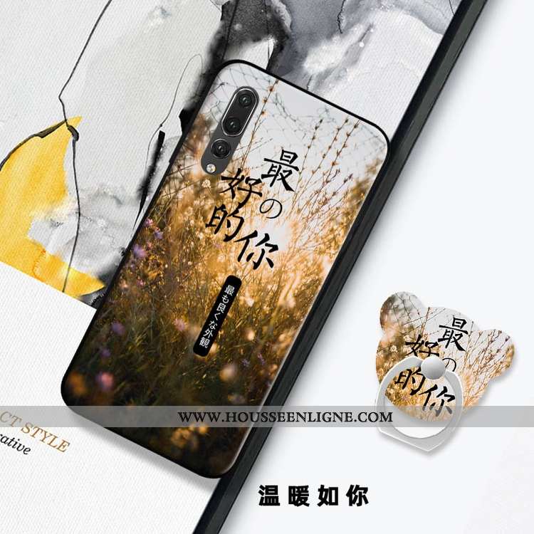 Coque Huawei P20 Pro Tendance Mode Téléphone Portable Tout Compris Protection Support Rouge