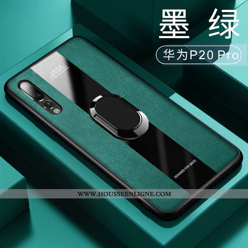 Coque Huawei P20 Pro Verre Personnalité Incassable Net Rouge Tendance Étui Luxe Verte
