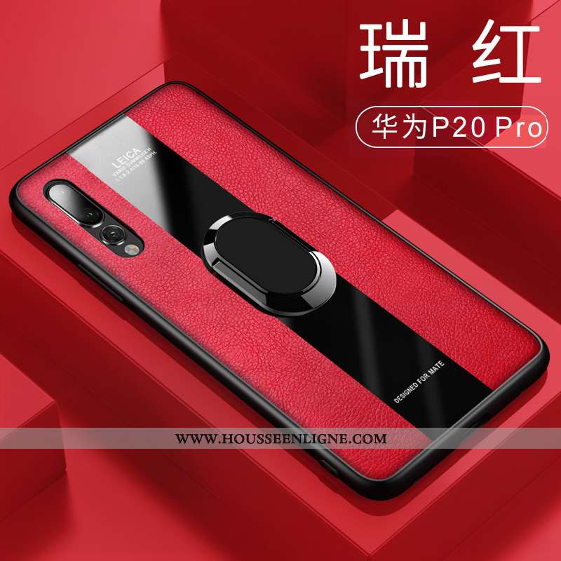 Coque Huawei P20 Pro Verre Personnalité Incassable Net Rouge Tendance Étui Luxe Verte