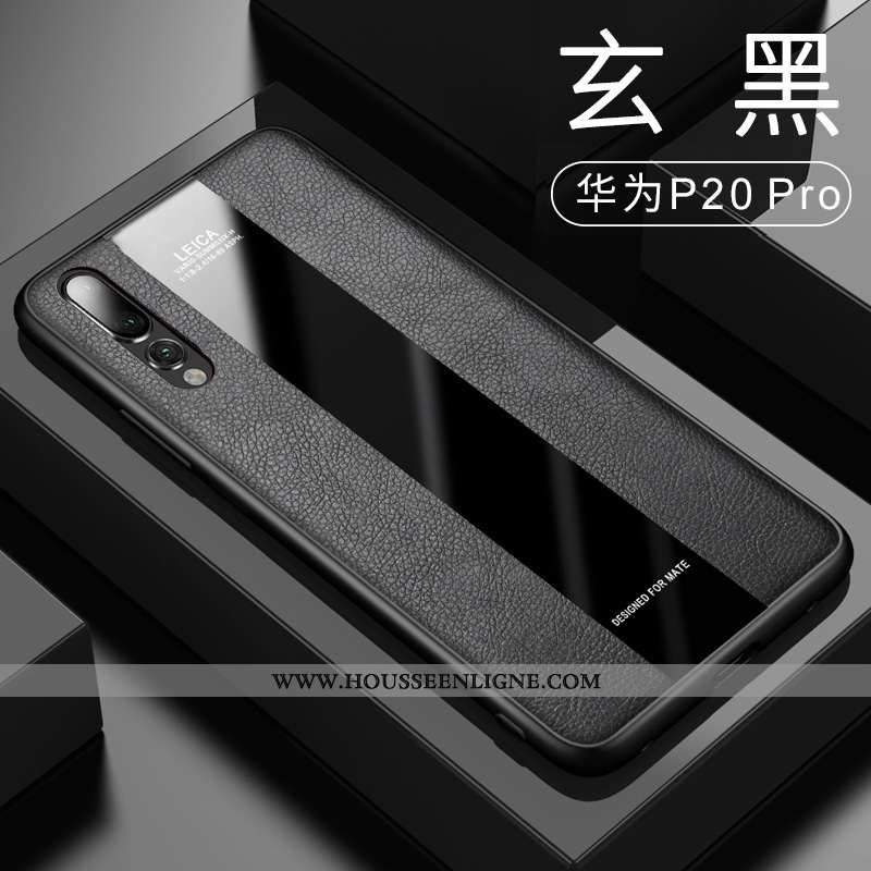 Coque Huawei P20 Pro Verre Personnalité Incassable Net Rouge Tendance Étui Luxe Verte
