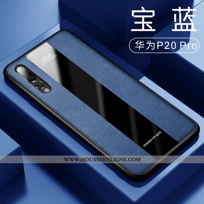 Coque Huawei P20 Pro Verre Personnalité Incassable Net Rouge Tendance Étui Luxe Verte