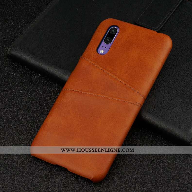 Coque Huawei P20 Protection Personnalité Incassable Luxe Téléphone Portable Business Difficile Marro