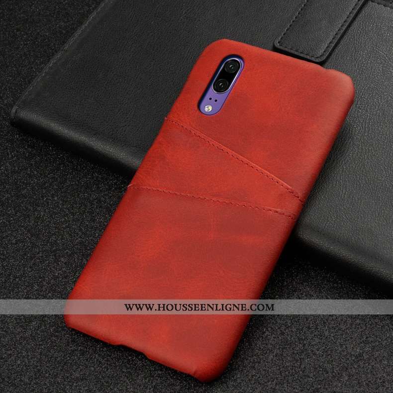 Coque Huawei P20 Protection Personnalité Incassable Luxe Téléphone Portable Business Difficile Marro