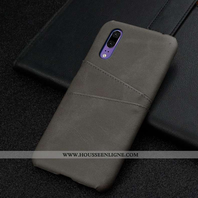 Coque Huawei P20 Protection Personnalité Incassable Luxe Téléphone Portable Business Difficile Marro