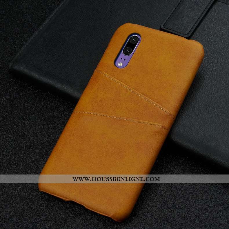 Coque Huawei P20 Protection Personnalité Incassable Luxe Téléphone Portable Business Difficile Marro