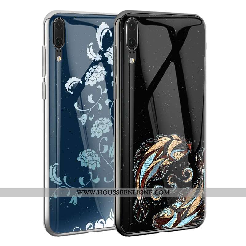 Coque Huawei P20 Silicone Protection Fluide Doux Tendance Luxe Incassable Noir