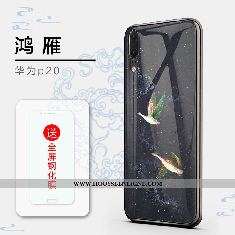 Coque Huawei P20 Silicone Protection Fluide Doux Tendance Luxe Incassable Noir
