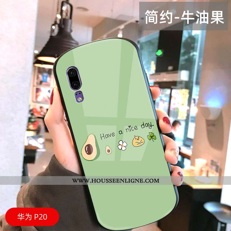 Coque Huawei P20 Tendance Protection Vent Personnalité Téléphone Portable Amoureux Petit Jaune