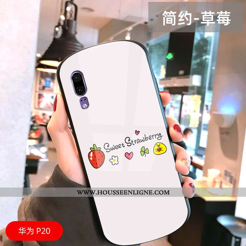Coque Huawei P20 Tendance Protection Vent Personnalité Téléphone Portable Amoureux Petit Jaune