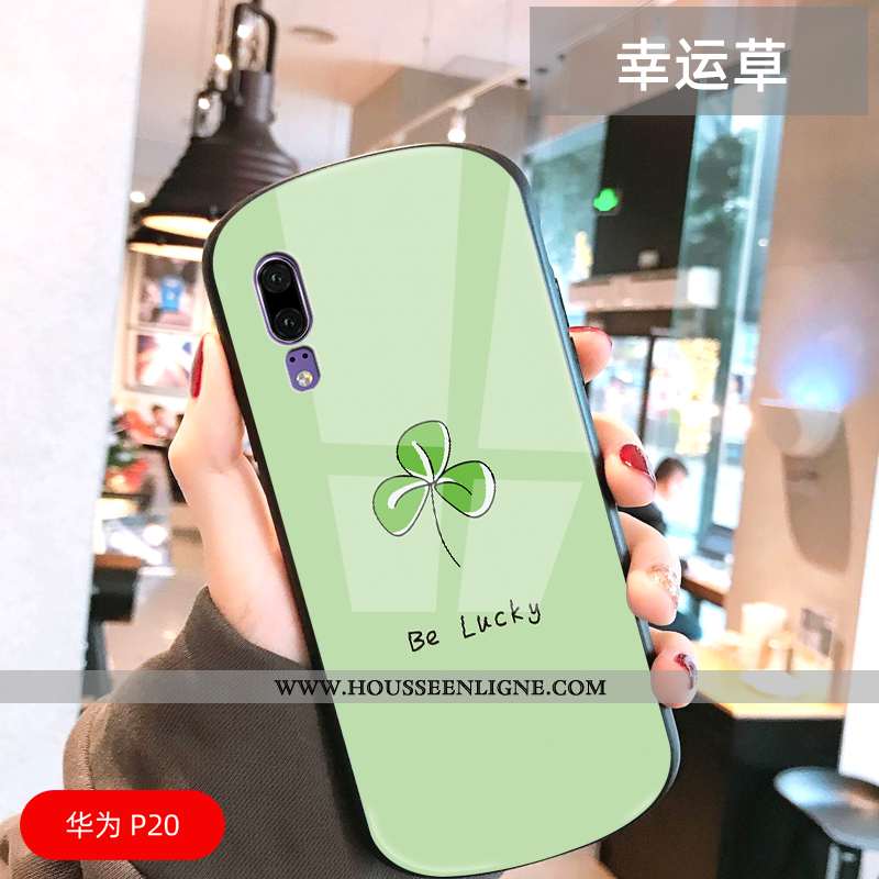 Coque Huawei P20 Tendance Protection Vent Personnalité Téléphone Portable Amoureux Petit Jaune