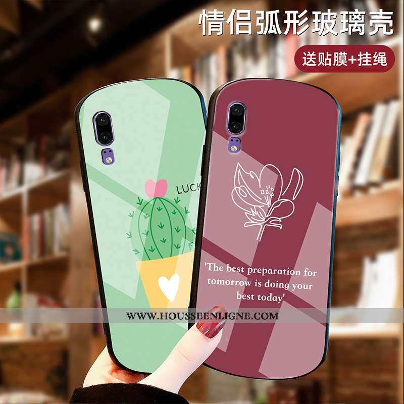 Coque Huawei P20 Tendance Protection Vent Personnalité Téléphone Portable Amoureux Petit Jaune