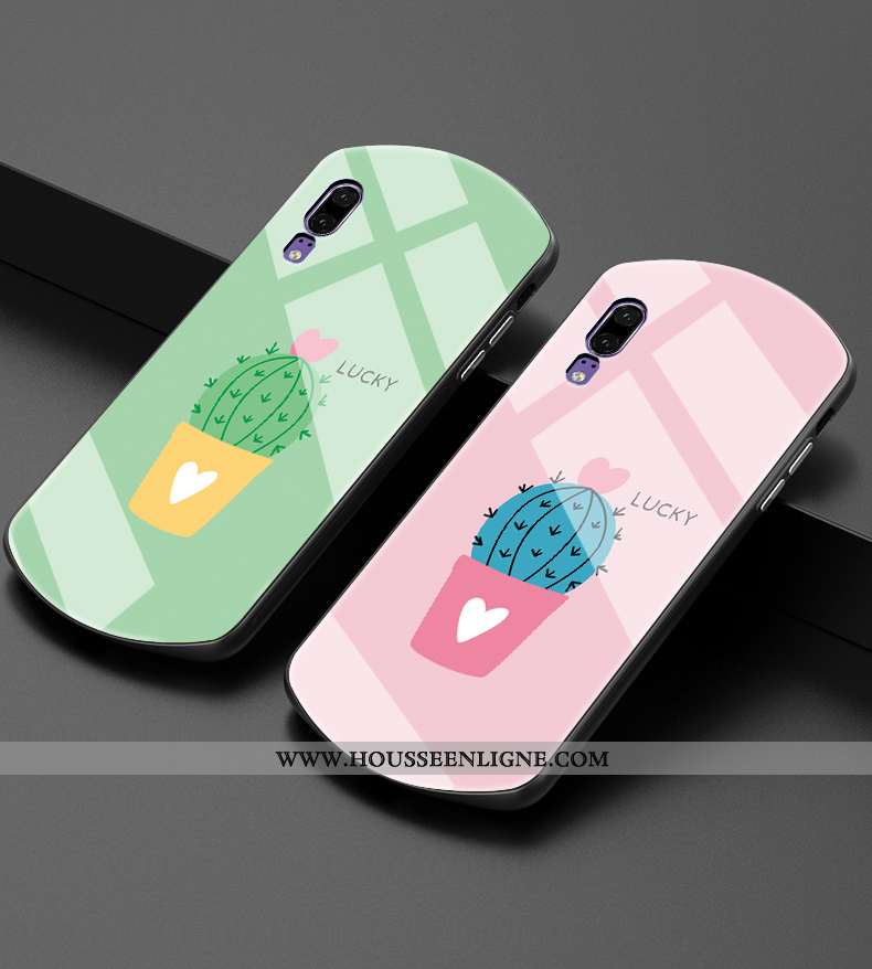 Coque Huawei P20 Tendance Protection Vent Personnalité Téléphone Portable Amoureux Petit Jaune