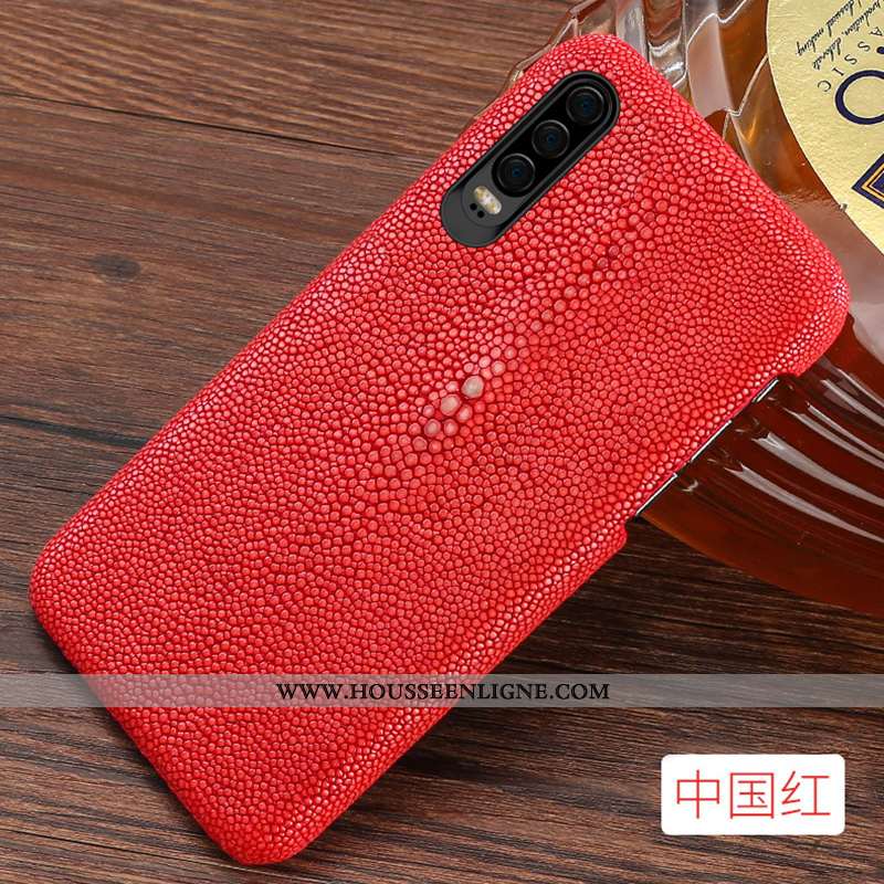 Coque Huawei P30 Cuir Protection Luxe Luxe Étui Personnalisé Nouveau Rose