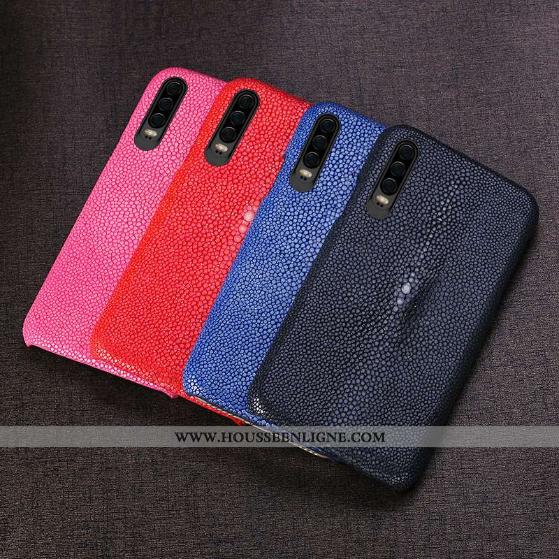 Coque Huawei P30 Cuir Protection Luxe Luxe Étui Personnalisé Nouveau Rose
