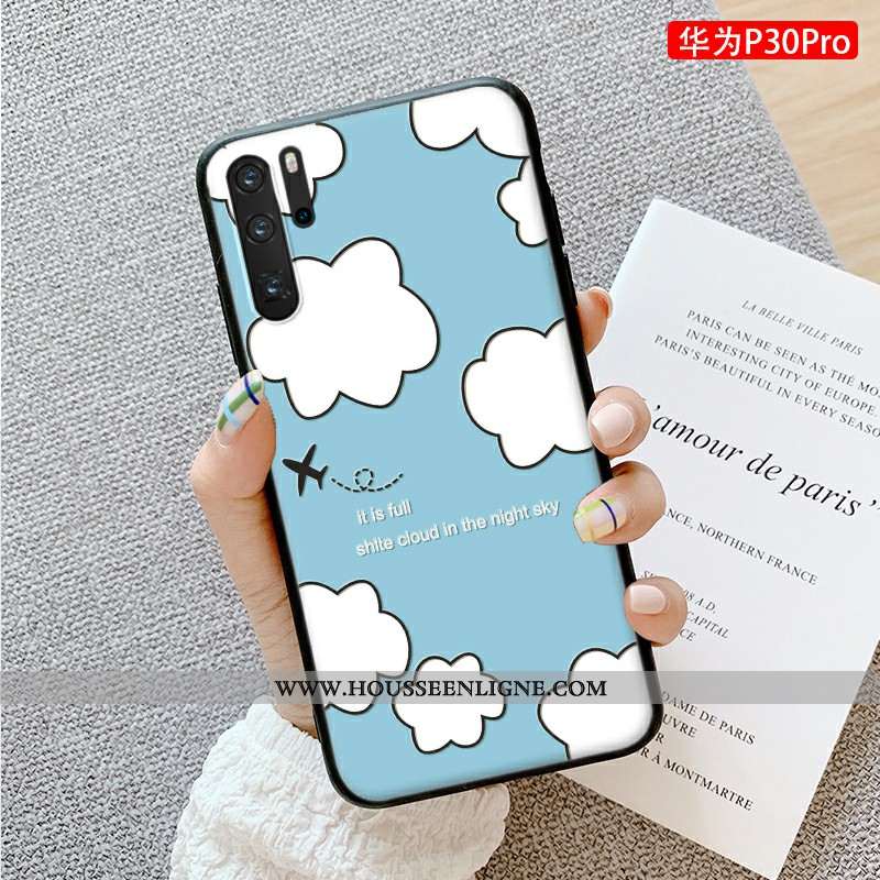 Coque Huawei P30 Dessin Animé Charmant Dimensionnel Téléphone Portable Luxe Vert Simple Verte