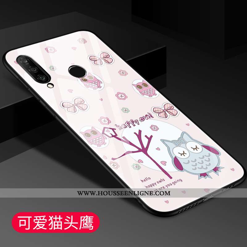 Coque Huawei P30 Lite Fluide Doux Silicone Téléphone Portable Miroir Dessin Animé Délavé En Daim Ver