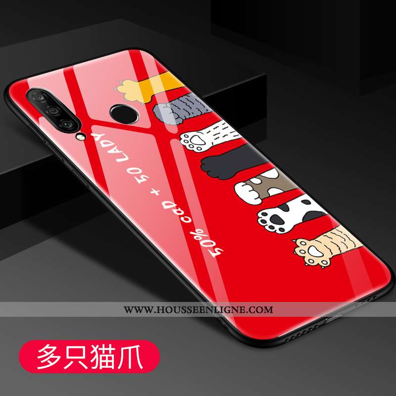 Coque Huawei P30 Lite Fluide Doux Silicone Téléphone Portable Miroir Dessin Animé Délavé En Daim Ver