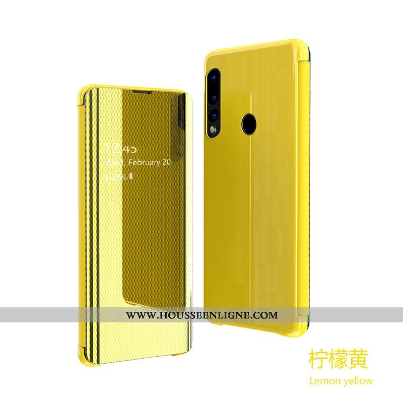 Coque Huawei P30 Lite Transparent Cuir Téléphone Portable Housse Vert Miroir Verte