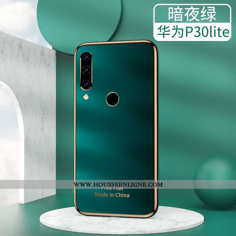 Coque Huawei P30 Lite Ultra Tendance Luxe Silicone Placage Étui Créatif Gris
