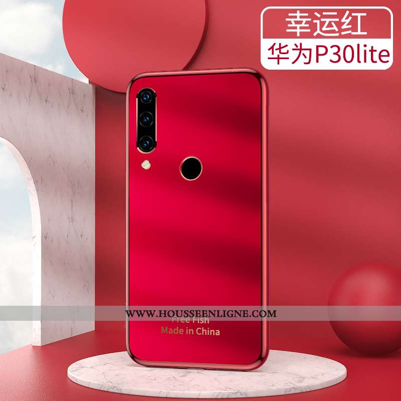 Coque Huawei P30 Lite Ultra Tendance Luxe Silicone Placage Étui Créatif Gris