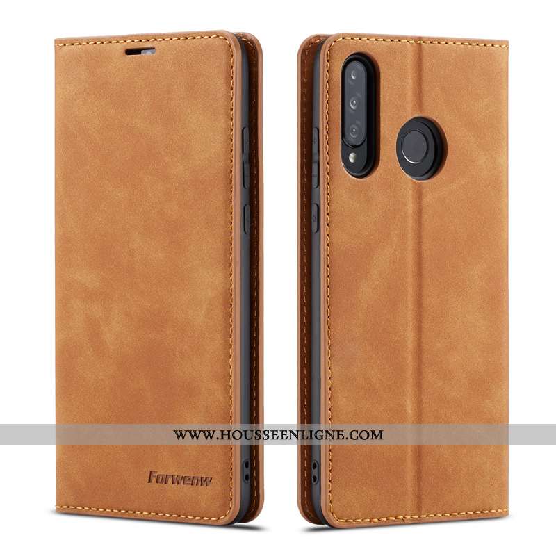 Coque Huawei P30 Lite Xl Cuir Téléphone Portable Plier Reversible Étui Kaki Khaki