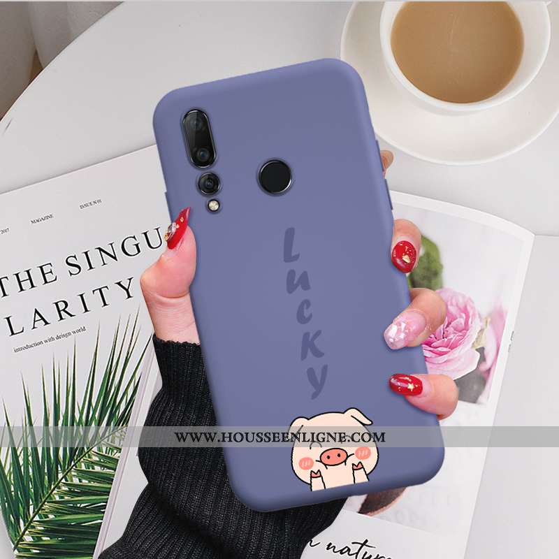 Coque Huawei P30 Lite Xl Personnalité Créatif Fluide Doux Chanceux Étui Petit Violet