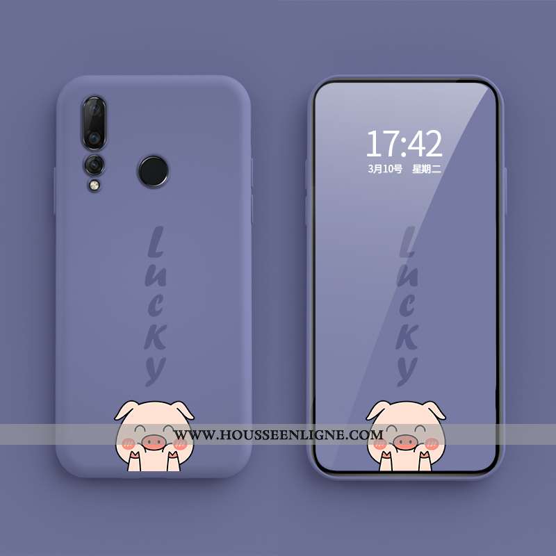 Coque Huawei P30 Lite Xl Personnalité Créatif Fluide Doux Chanceux Étui Petit Violet
