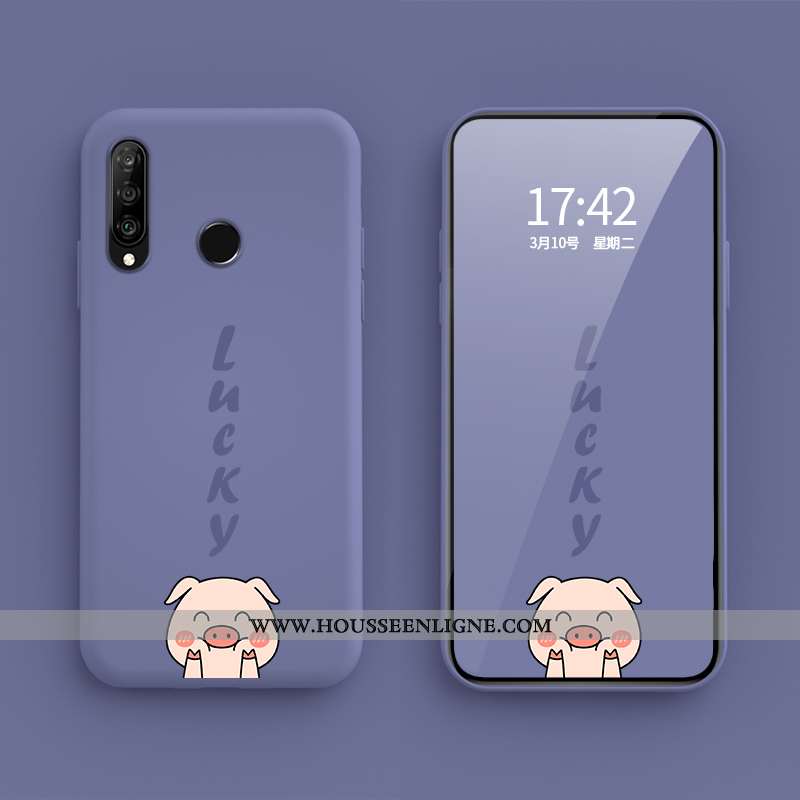 Coque Huawei P30 Lite Xl Personnalité Créatif Fluide Doux Chanceux Étui Petit Violet