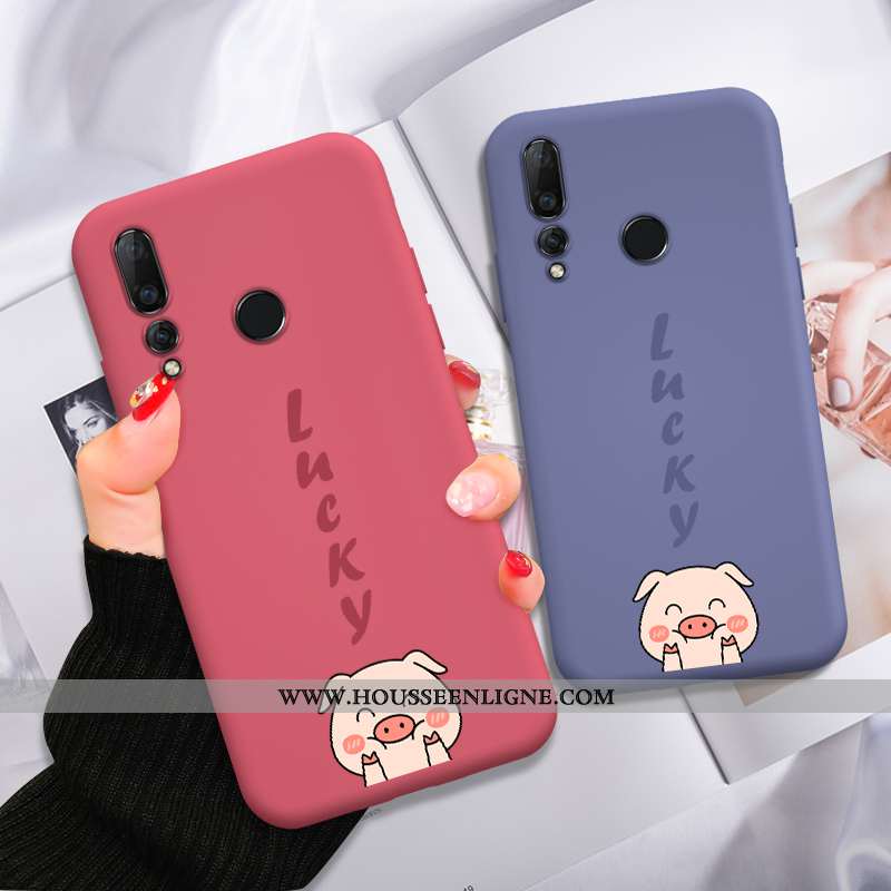 Coque Huawei P30 Lite Xl Personnalité Créatif Fluide Doux Chanceux Étui Petit Violet