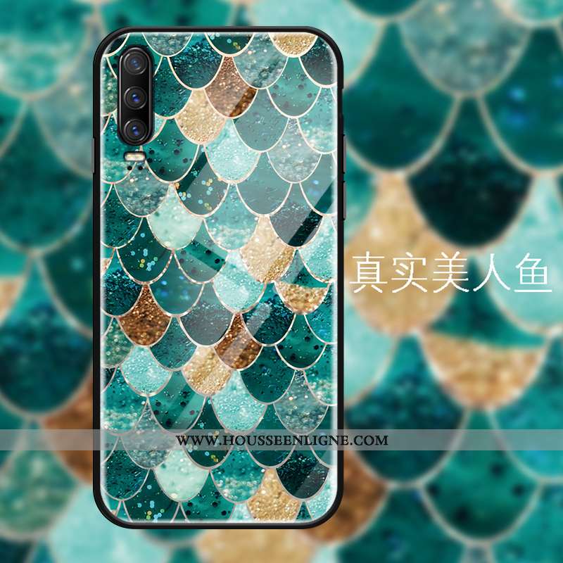 Coque Huawei P30 Luxe Verre Incassable Mode Sirène Vert Tout Compris Verte