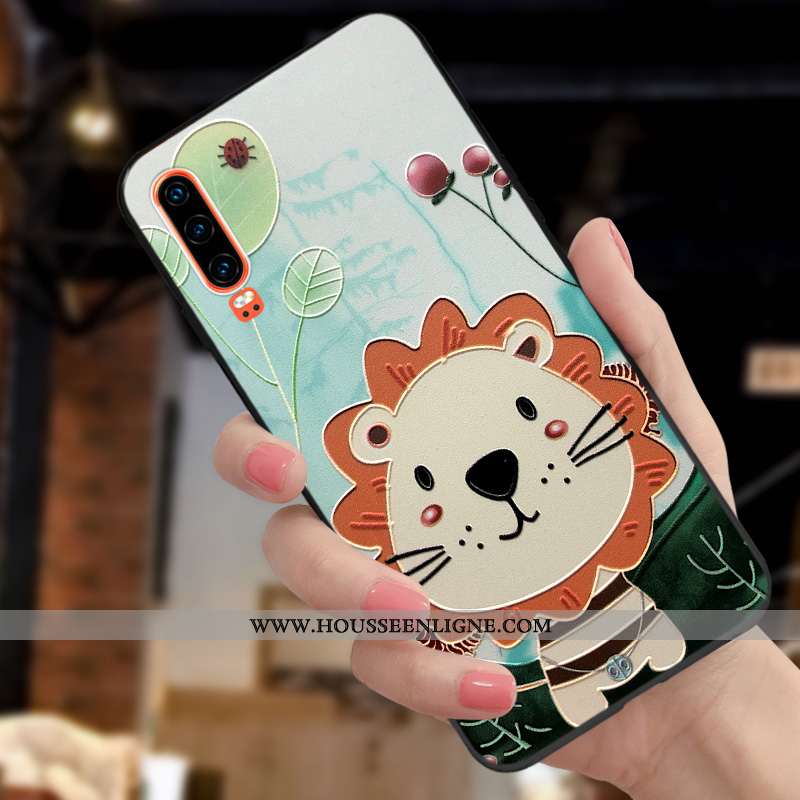 Coque Huawei P30 Mode Protection Légère Gaufrage Tout Compris Ultra Étui Khaki