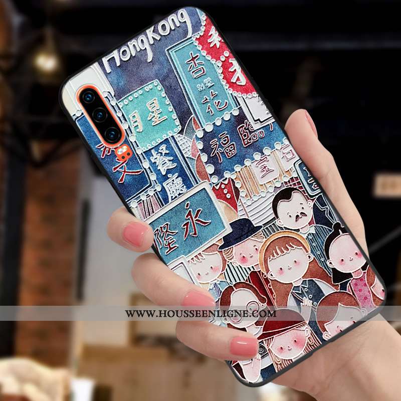 Coque Huawei P30 Mode Protection Légère Gaufrage Tout Compris Ultra Étui Khaki