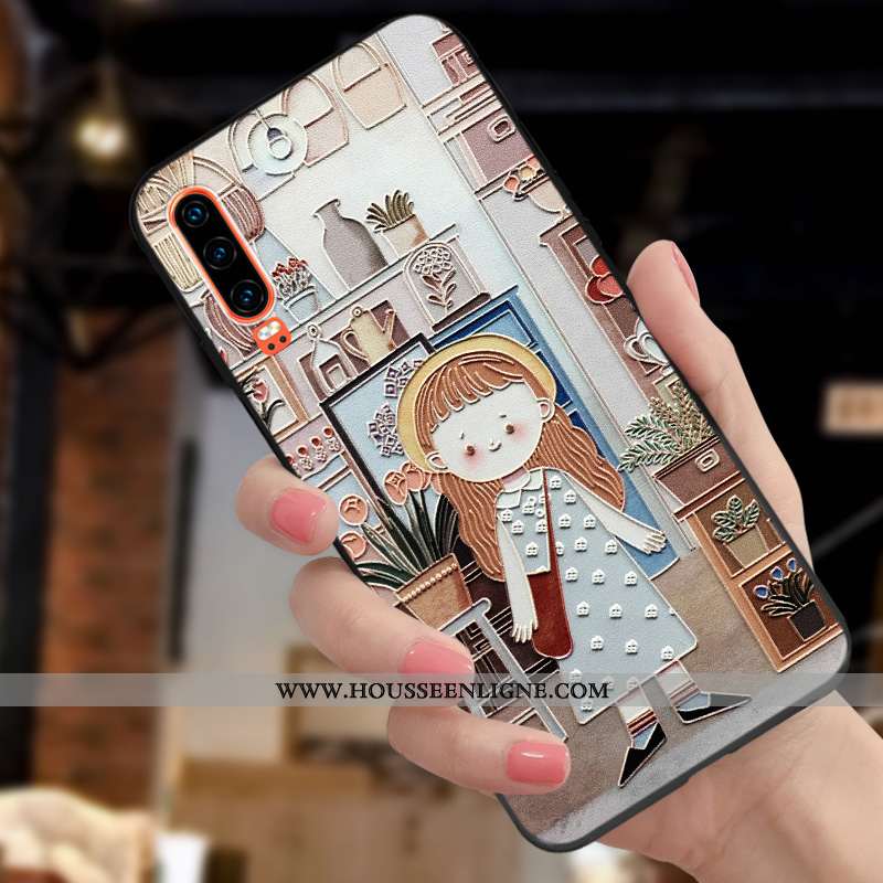 Coque Huawei P30 Mode Protection Légère Gaufrage Tout Compris Ultra Étui Khaki