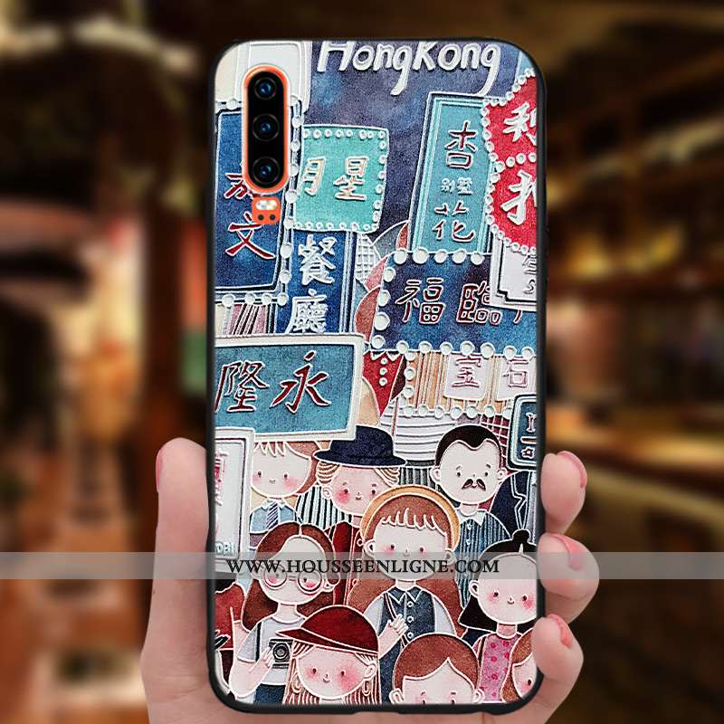 Coque Huawei P30 Mode Protection Légère Gaufrage Tout Compris Ultra Étui Khaki