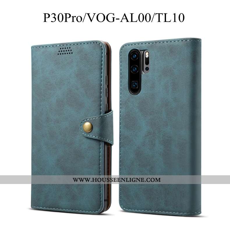 Coque Huawei P30 Pro Cuir Fluide Doux Incassable Gris Étui Protection