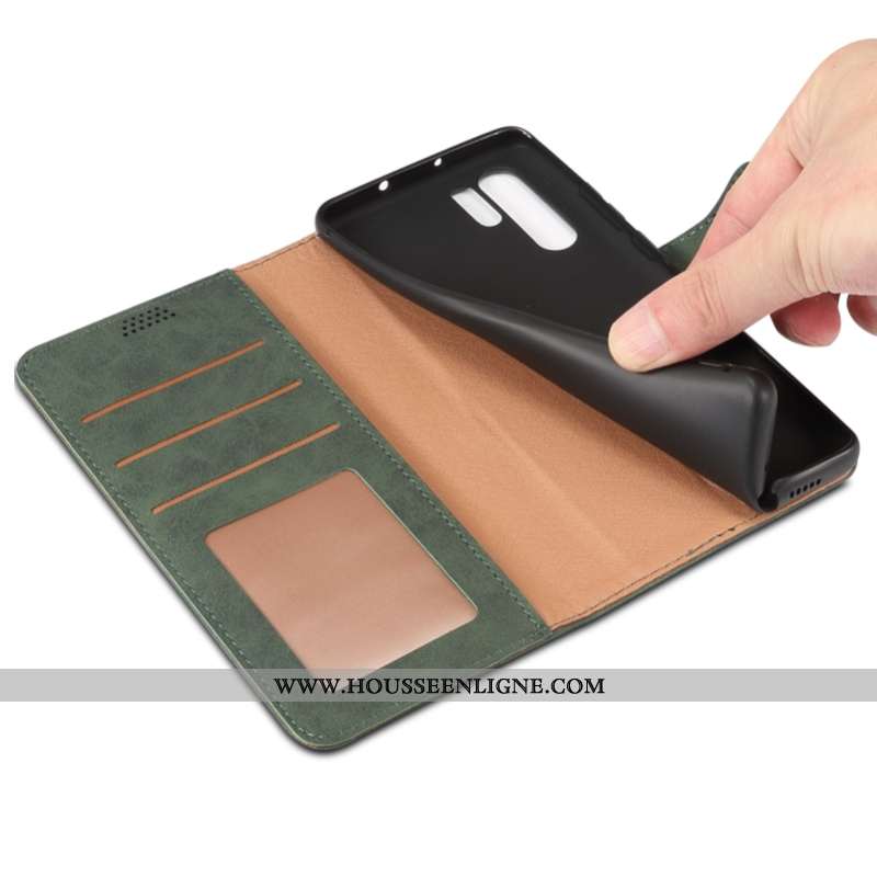 Coque Huawei P30 Pro Cuir Fluide Doux Incassable Gris Étui Protection