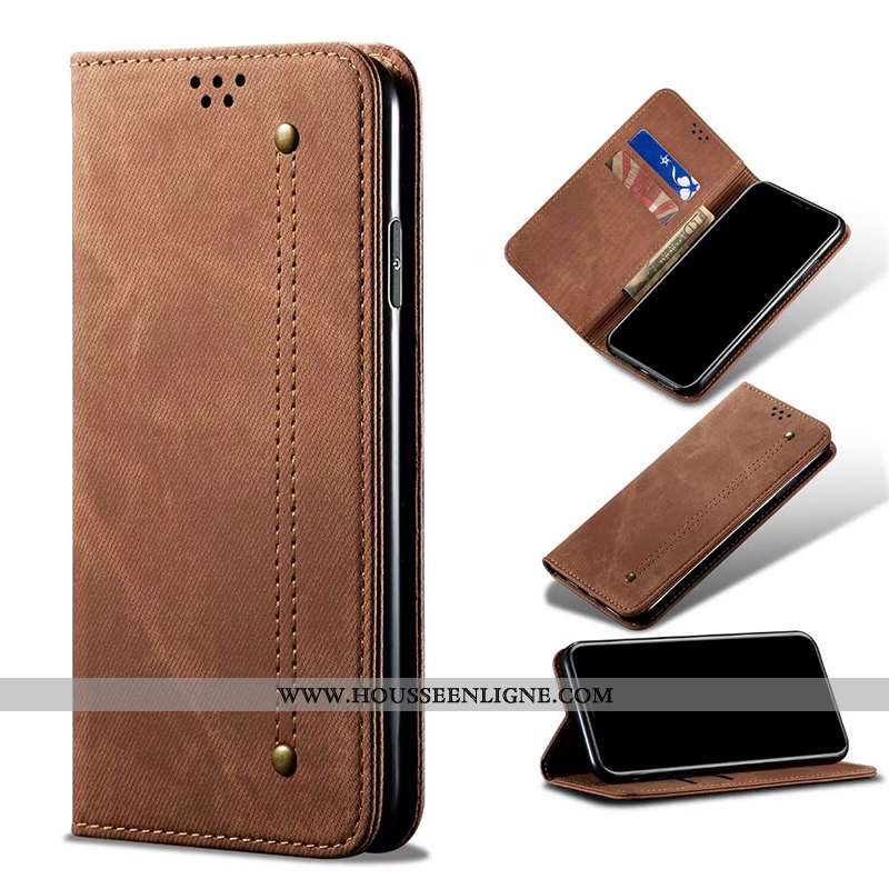 Coque Huawei P30 Pro Cuir Protection Incassable Business Téléphone Portable Étui Clamshell Marron