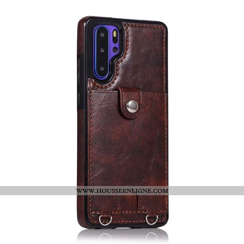 Coque Huawei P30 Pro Fluide Doux Protection Tout Compris Étui Nouveau Carte Bordeaux