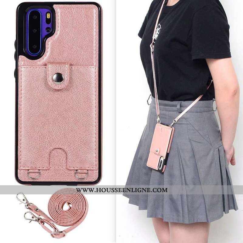 Coque Huawei P30 Pro Fluide Doux Protection Tout Compris Étui Nouveau Carte Bordeaux