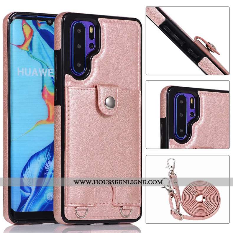Coque Huawei P30 Pro Fluide Doux Protection Tout Compris Étui Nouveau Carte Bordeaux