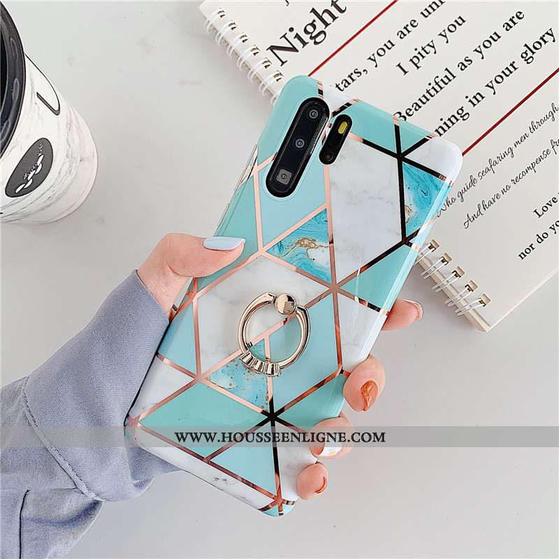 Coque Huawei P30 Pro Légère Silicone Tout Compris Anneau Étui Téléphone Portable Violet