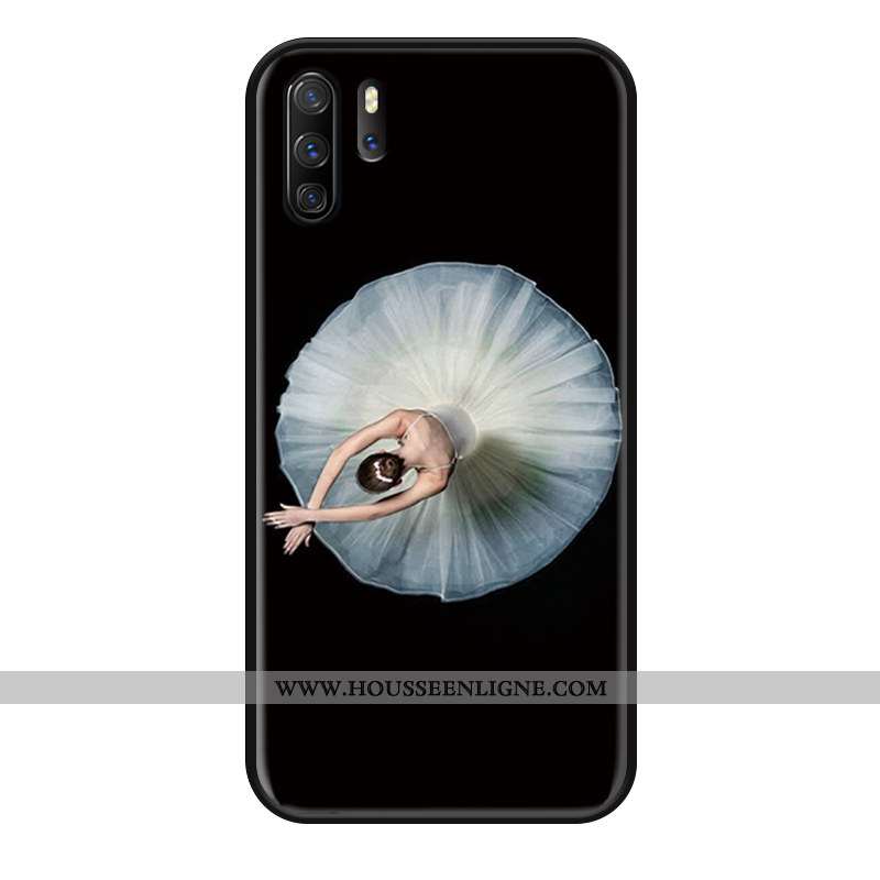 Coque Huawei P30 Pro Silicone Mode Protection Étui Simple Noir Gaufrage
