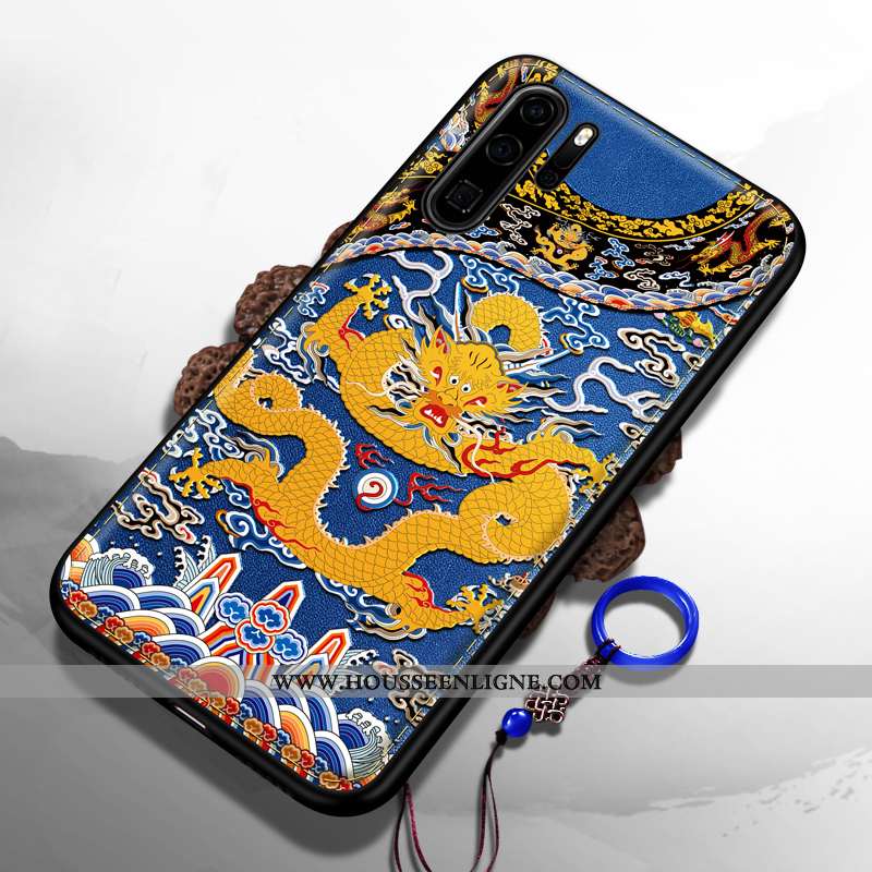 Coque Huawei P30 Pro Silicone Protection Tendance Dragon Nouveau Luxe Noir