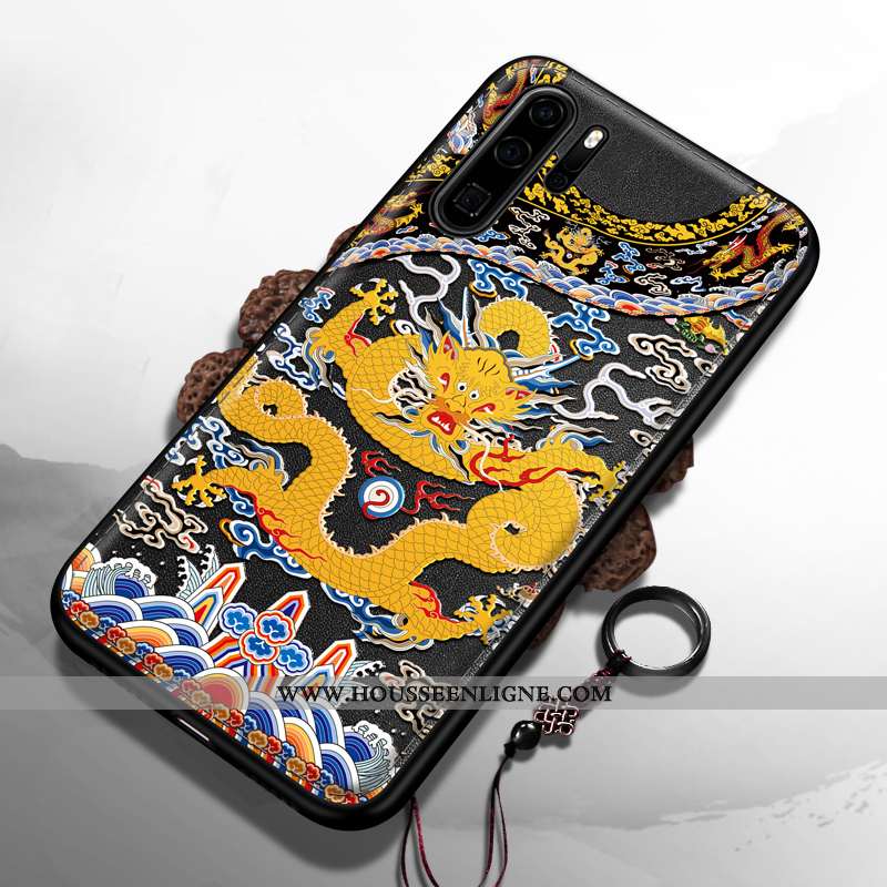 Coque Huawei P30 Pro Silicone Protection Tendance Dragon Nouveau Luxe Noir